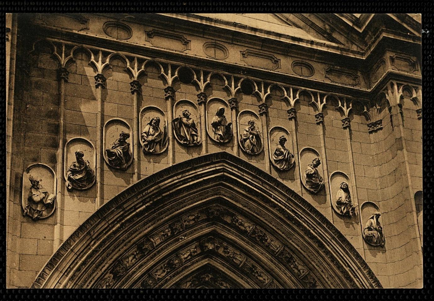 Toledo : Catedral - Detalle Puerta de los Leones / L. Roisin, fot.-. [Imagen]