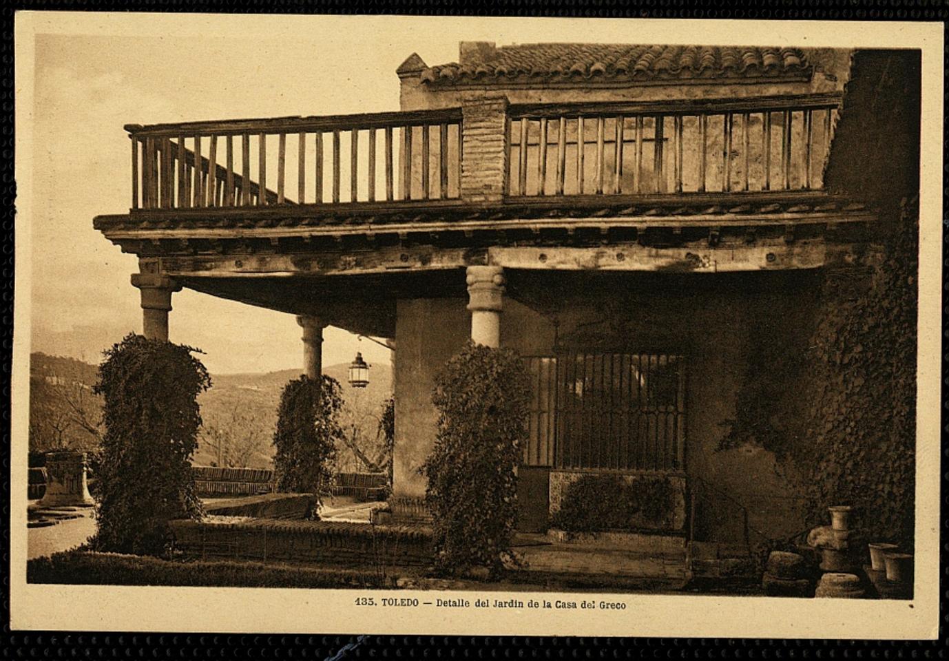 Toledo : Detalle del Jardín de la Casa del Greco / L. Roisin, fot.-. [Imagen]