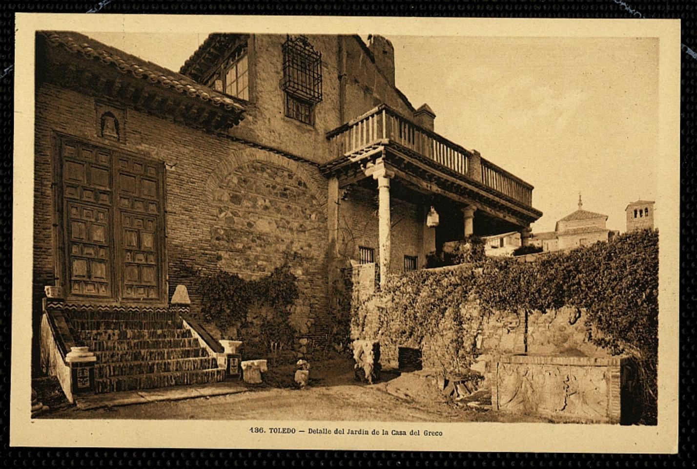 Toledo : Detalle del Jardín de la Casa del Greco / L. Roisin, fot.-. [Imagen]