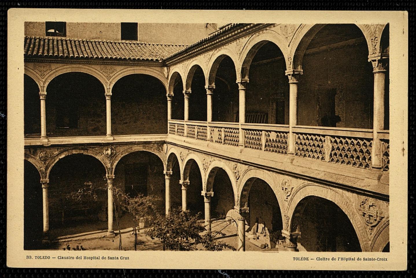 Toledo : Claustro del Hospital de Santa Cruz / L. Roisin, fot.-. [Imagen]