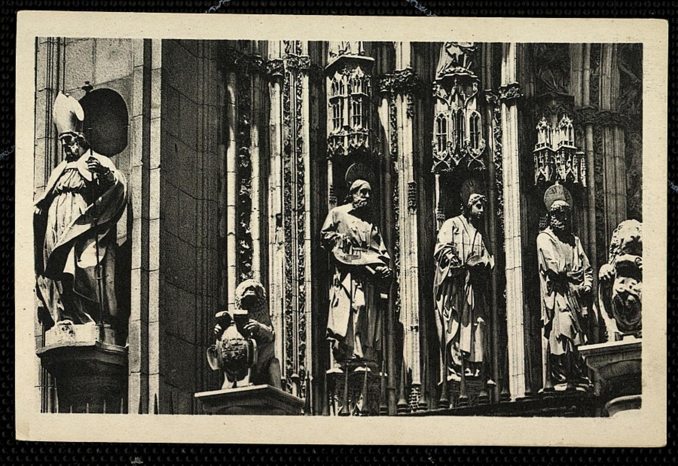 Toledo : Catedral - Detalle de la Puerta de los Leones / L. Roisin, fot.-. [Imagen]