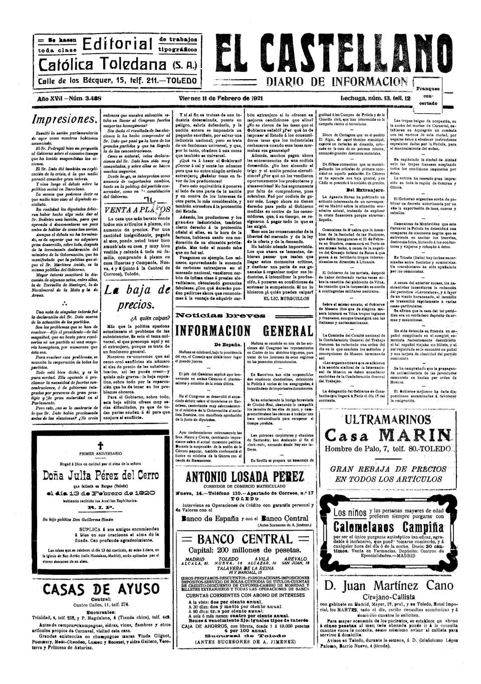 Archivo Municipal de Toledo — Hemeroteca